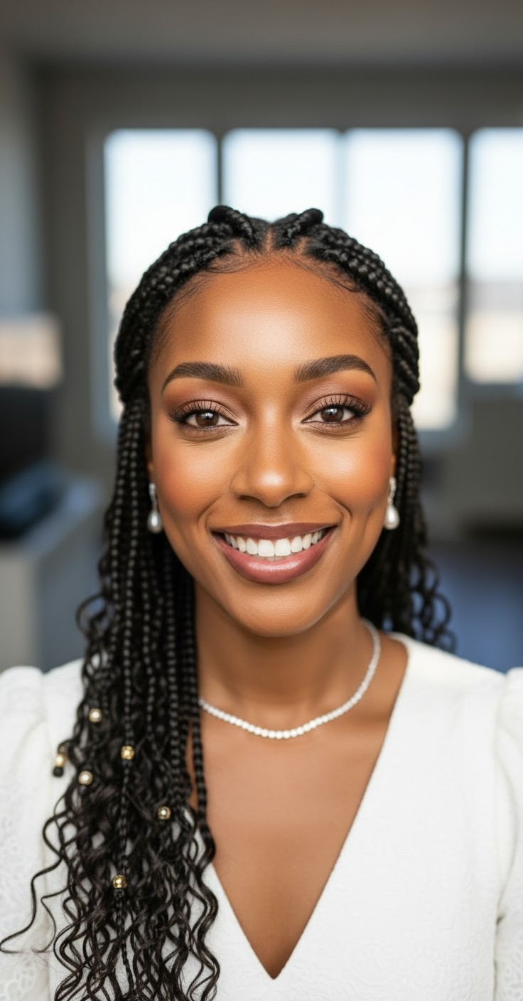 After Braids With Beads At The End